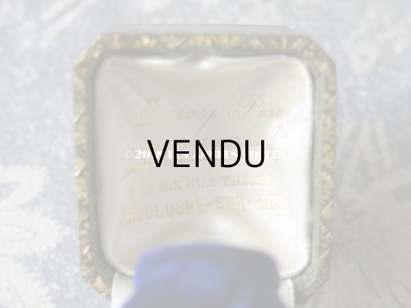 画像3: アンティーク ジュエリーボックス リングボックス 金彩入り　グリーン (3)