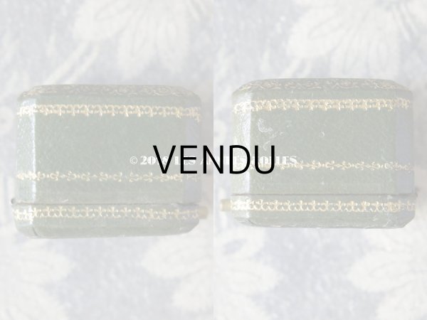 画像7: アンティーク ジュエリーボックス リングボックス 金彩入り　グリーン (7)