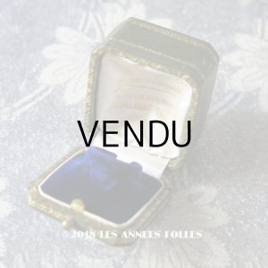 画像: アンティーク ジュエリーボックス リングボックス 金彩入り　グリーン