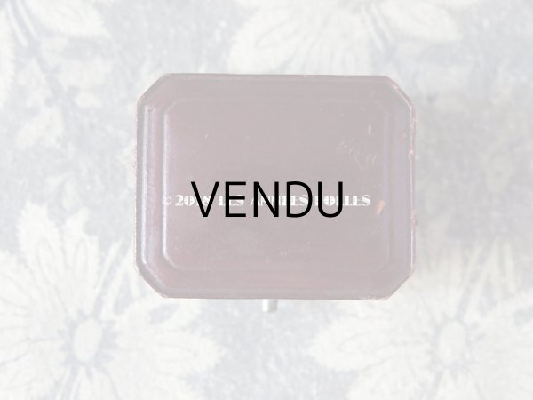 画像5: アンティーク 本革製 ジュエリーボックス ボルドー イヤリング＆ピアス (5)