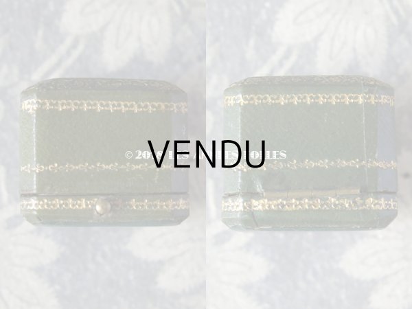 画像6: アンティーク ジュエリーボックス リングボックス 金彩入り　グリーン (6)