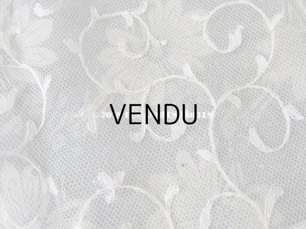 画像4: 1930年代 アンティーク リーフ柄 幅広 チュールレース 1.6m (4)