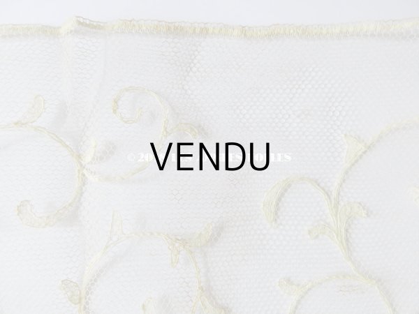 画像9: 1930年代 アンティーク リーフ柄 幅広 チュールレース 1.6m (9)