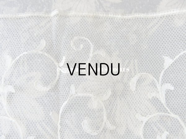 画像5: 1930年代 アンティーク リーフ柄 幅広 チュールレース 1.6m (5)