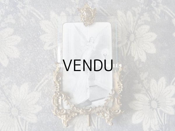 画像3: アンティーク フォトフレーム モノグラムのメダイヨン ロカイユ装飾 (3)