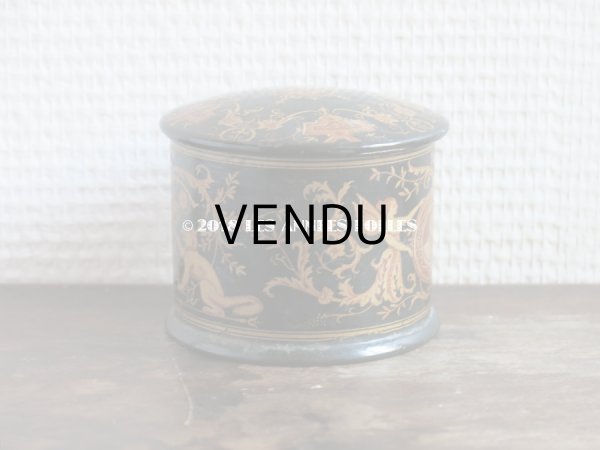 画像5: 19世紀 アンティーク ナポレオン3世時代 パピエマシェ 猫と妖精 パウダーボックス 小物入れ (5)