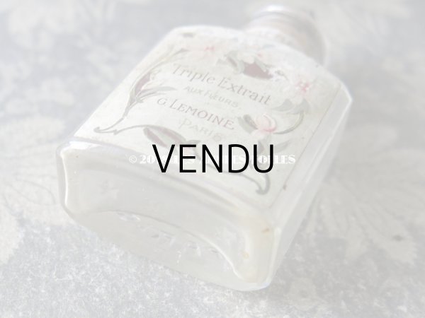 画像6: アンティーク 王冠の栓 パフュームボトル TRIPLE EXTRAIT AUX FLEURS - G.LEMOINE PARIS - (6)