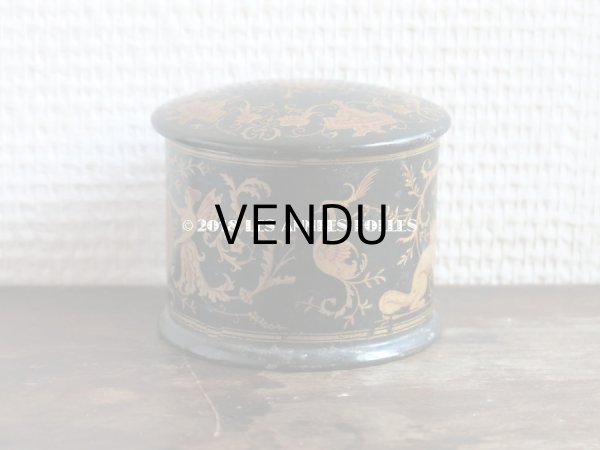 画像6: 19世紀 アンティーク ナポレオン3世時代 パピエマシェ 猫と妖精 パウダーボックス 小物入れ (6)