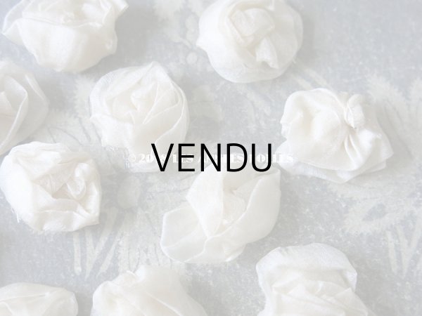 画像10: 1900年代 アンティーク シルクシフォンの薔薇のモチーフ 12〜13ピースのセット  (10)