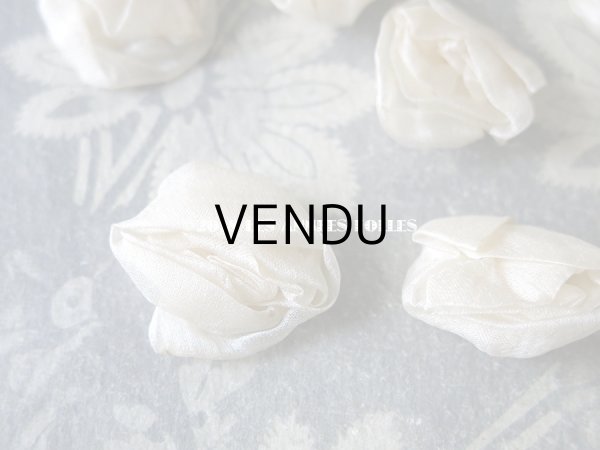 画像3: 1900年代 アンティーク シルクシフォンの薔薇のモチーフ 12〜13ピースのセット  (3)