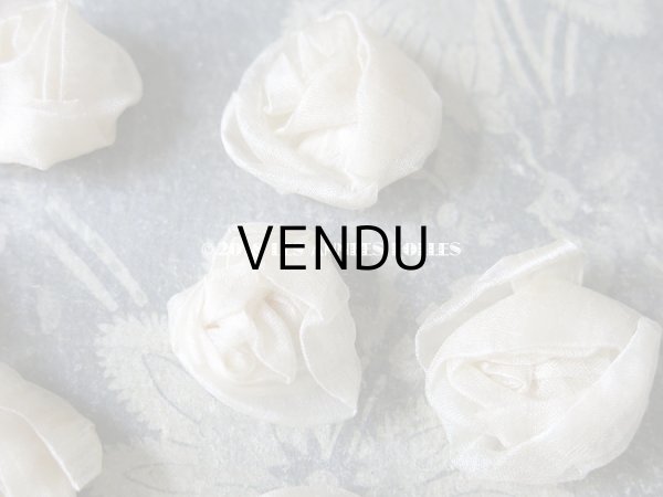 画像5: 1900年代 アンティーク シルクシフォンの薔薇のモチーフ 12〜13ピースのセット  (5)