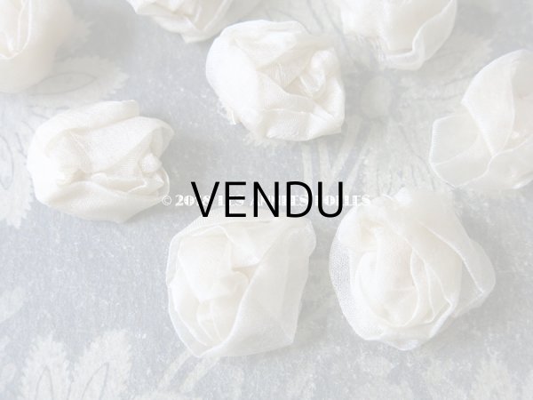 画像9: 1900年代 アンティーク シルクシフォンの薔薇のモチーフ 12〜13ピースのセット  (9)