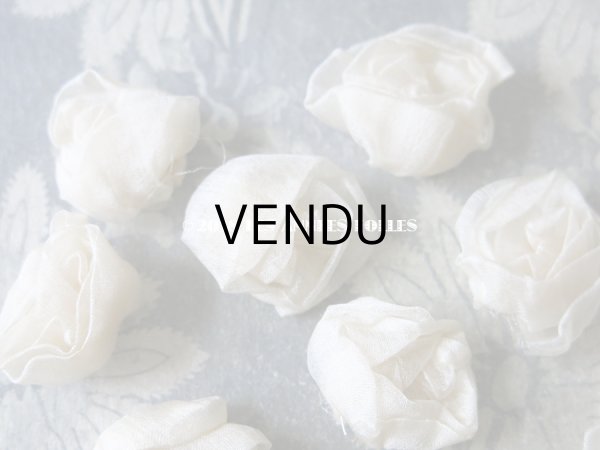 画像11: 1900年代 アンティーク シルクシフォンの薔薇のモチーフ 12〜13ピースのセット  (11)