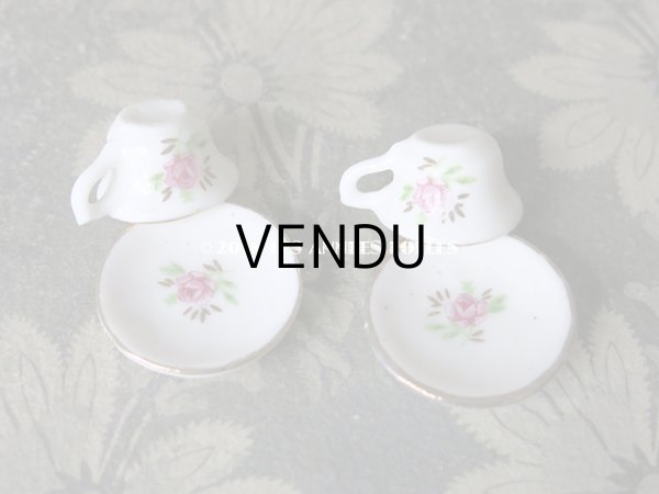 画像6: アンティーク ドール用 薔薇のティーセット  (6)