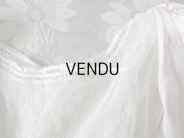 画像5: アンティーク ドール用 レースのドレス　ピンクのリボン付 (5)