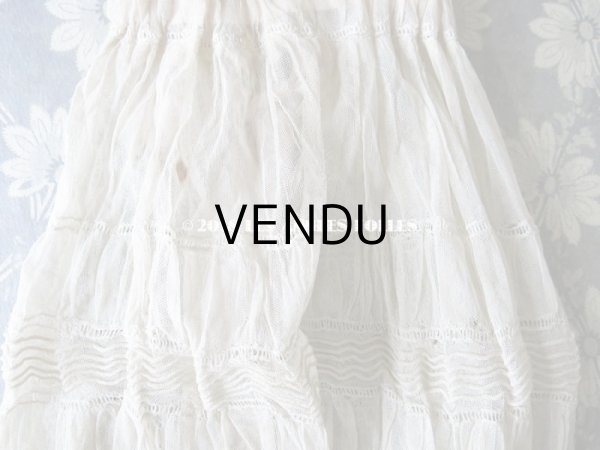 画像7: アンティーク ドール用 レースのドレス　ピンクのリボン付 (7)