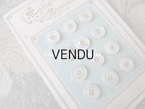 画像7: アンティーク ドール用 7mm マザーオブパール製 ボタン シェルボタン 12ピース (7)