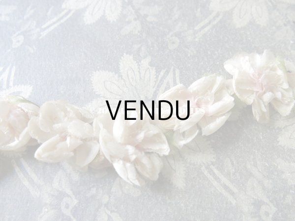 画像10: 1900年代 アンティーク シルクシフォンの薔薇のリース 淡いピンク (10)