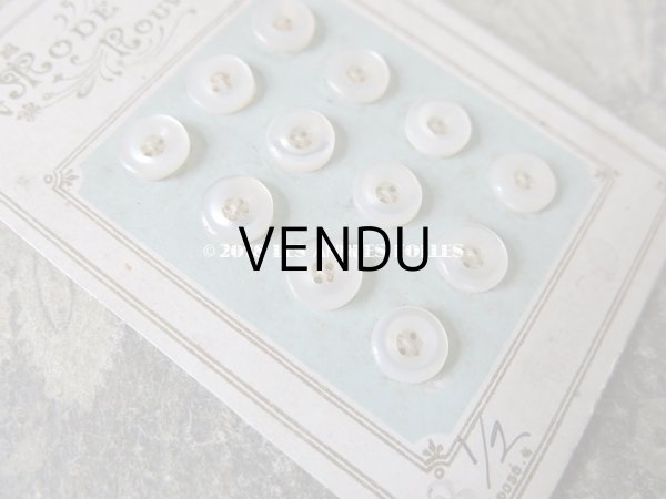 画像6: アンティーク ドール用 7mm マザーオブパール製 ボタン シェルボタン 12ピース (6)