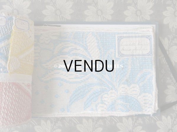 画像8: 1914年 アンティーク ベッドカバー用ファブリックのサンプラー   (8)