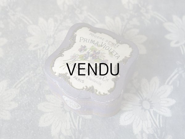 画像3: アンティーク パウダーボックス POUDRE DE RIZ PRIMA VIOLETA - BOURJOIS PARIS - (3)