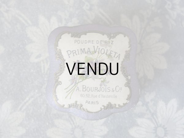 画像4: アンティーク パウダーボックス POUDRE DE RIZ PRIMA VIOLETA - BOURJOIS PARIS - (4)