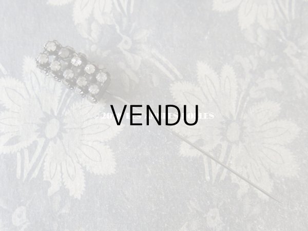 画像3: 1900年代 アンティーク ラインストーンのハットピン エパングル  (3)