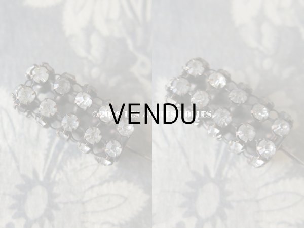 画像4: 1900年代 アンティーク ラインストーンのハットピン エパングル  (4)