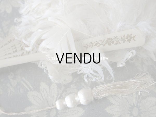 画像10: 1900年代 アンティーク オフホワイトのフェザーのファン  (10)