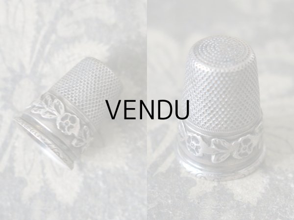 画像16: 1930年代 アンティーク シルバー製 リボン柄のソーイングセット 裁縫道具 (16)