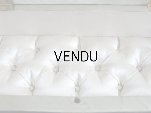 画像6: 19世紀 アンティーク 薔薇のブーケのリボン刺繍入り グローブボックス  ダークブルーのベルベット (6)