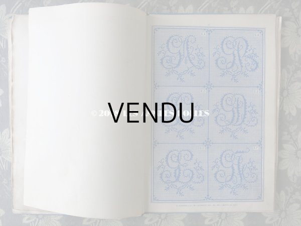 画像7: 19世紀末 アンティーク ダブルモノグラムの刺繍図案帳 MANUELE DE MONOGRAMMES MARQUES N 195 - N.ALEXANDRE&CIE - (7)