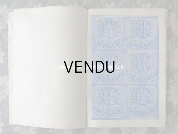画像6: 19世紀末 アンティーク ダブルモノグラムの刺繍図案帳 MANUELE DE MONOGRAMMES MARQUES N 195 - N.ALEXANDRE&CIE - (6)