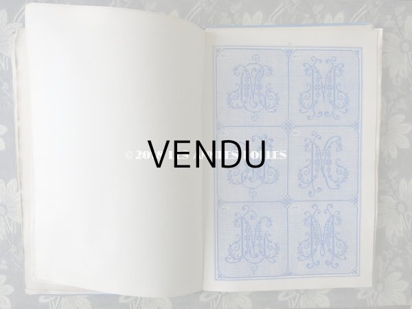 画像8: 19世紀末 アンティーク ダブルモノグラムの刺繍図案帳 MANUELE DE MONOGRAMMES MARQUES N 195 - N.ALEXANDRE&CIE - (8)