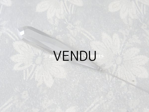 画像8: 1900年代 アンティーク 吹きガラス製のハットピン シルバー　エパングル  (8)