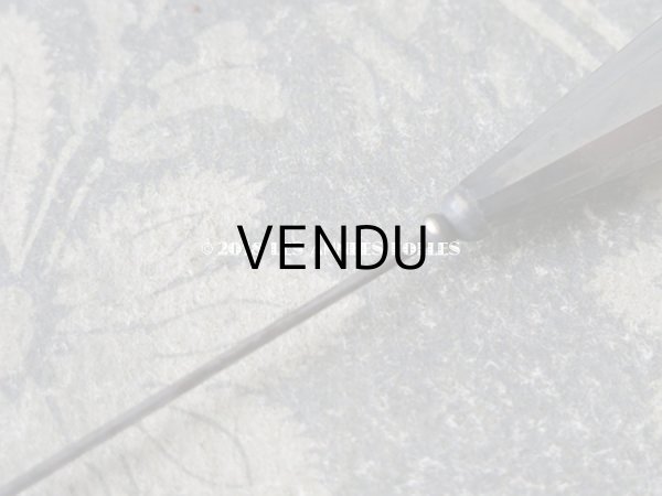 画像11: 1900年代 アンティーク 吹きガラス製のハットピン シルバー　エパングル  (11)