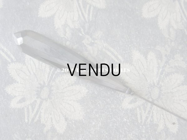 画像9: 1900年代 アンティーク 吹きガラス製のハットピン シルバー　エパングル  (9)