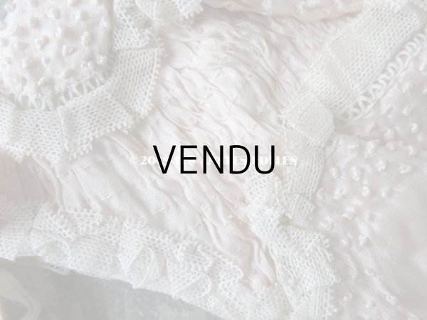 画像5: 1920年代 アンティーク　淡いピンクの少女用ボネ レース＆リボン付 (5)