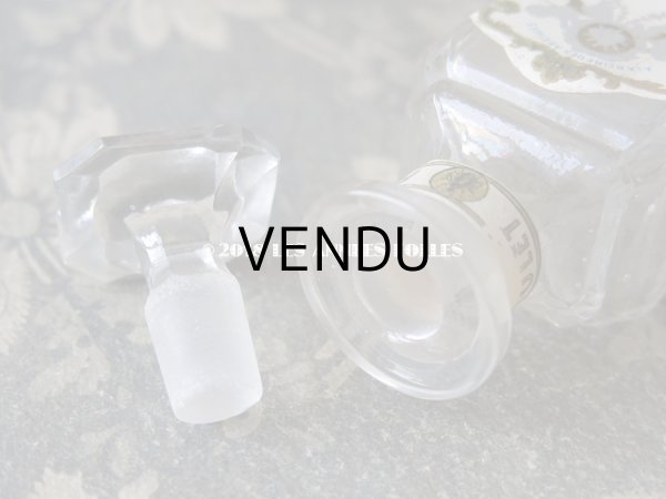 画像9: 1900年 アンティーク パフュームボトル 天使と薔薇のガーランド AMBRE ROYAL - VIOLET PARIS - (9)