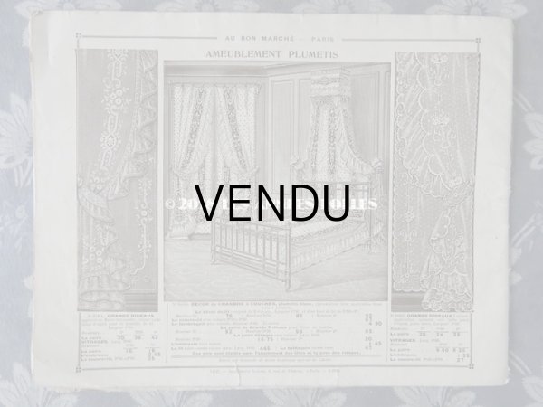 画像2: アンティーク ボンマルシェのカタログ　カーテン＆ベッドカバー RIDEAUX BLANCS - AU BON MARCHE - (2)