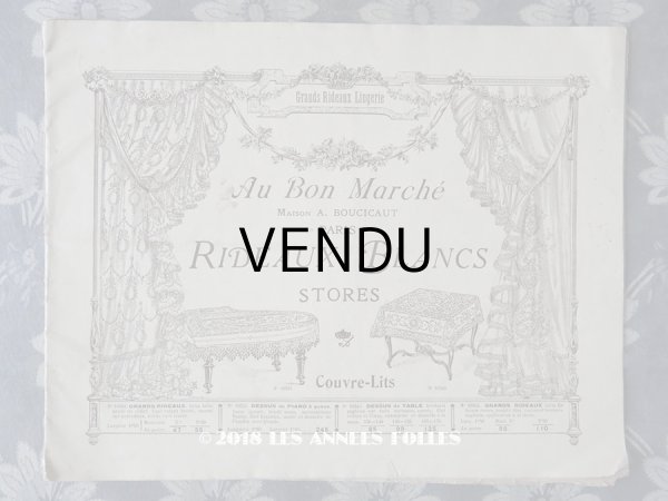 画像1: アンティーク ボンマルシェのカタログ　カーテン＆ベッドカバー RIDEAUX BLANCS - AU BON MARCHE - (1)