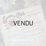 画像: 1909年 アンティーク SAVON LE CHAT 猫のマークのサヴォネリーの注文書 - C.FERRIER&CIE.MARSEILLE -