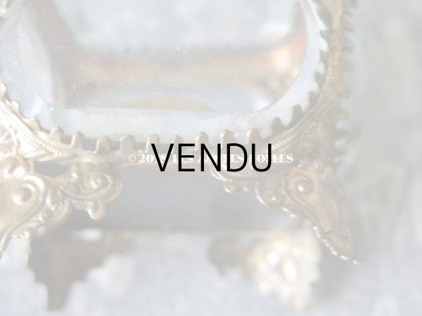 画像10: アンティーク 小さなジュエリーボックス　淡いマスタードカラーのシルク製クッション (10)