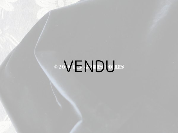 画像3: 19世紀末 アンティーク ファブリック シルク製 ベルベット 黒 72×50cm　 (3)