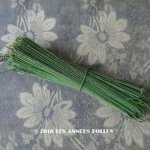 画像: アンティーク コサージュ用 茎 ワイヤー グリーン 400〜500本　12cm