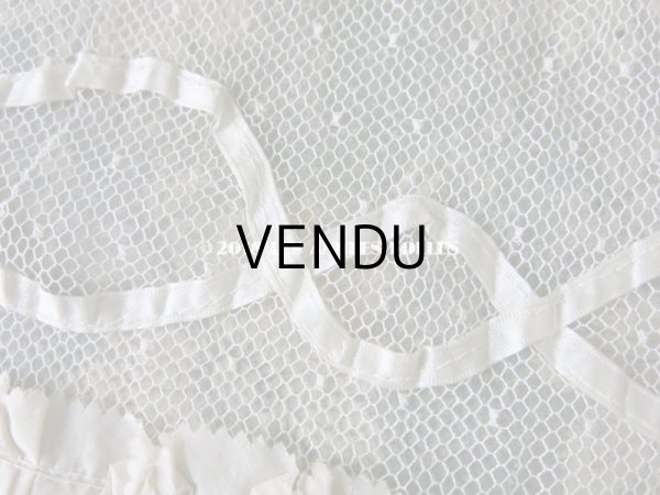 画像8: 1900年代 アンティーク フリル付レース ドレスの裾  1.25m  (8)