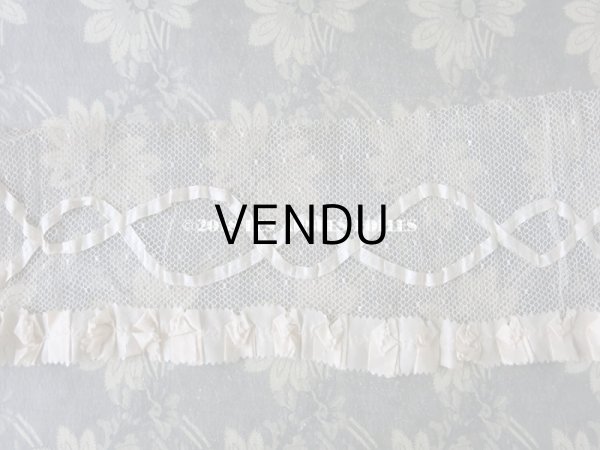 画像3: 1900年代 アンティーク フリル付レース ドレスの裾  1.25m  (3)