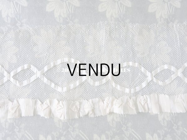 画像6: 1900年代 アンティーク フリル付レース ドレスの裾  1.25m  (6)