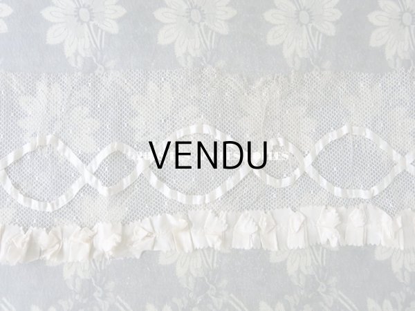 画像4: 1900年代 アンティーク フリル付レース ドレスの裾  1.25m  (4)