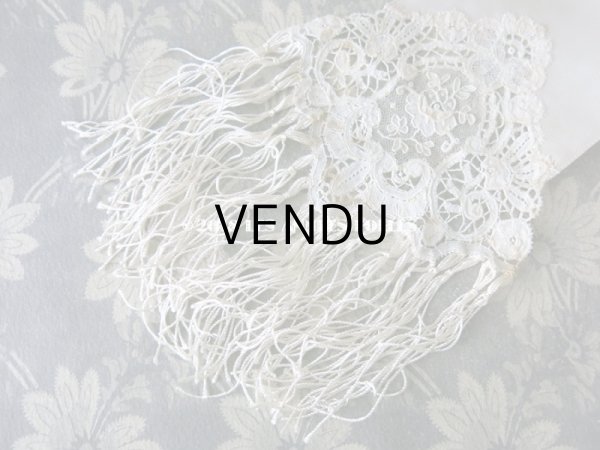 画像7: 1900年代 アンティーク ポワン・ド・ローズ＆デュセスレースの装飾入り コミュニオンの腕章　【ポワン・ド・ローズ】 (7)